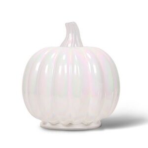 Target Round Glass Iridescent White Pumpkin Figur Bullseye Playground Halloween